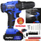 21V Cordless Power Drill,Handheld Screwdriver Drill Set with 25+1 Torque Setting,1.5AH Li-ion Battery&Fast Charger,2-Gear Drill - Evallys.com