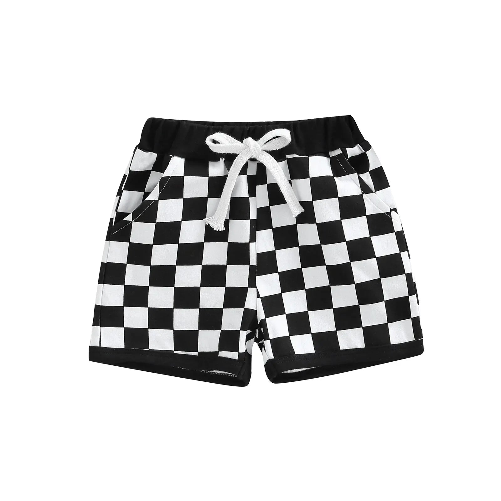2022-05-04 Lioraitiin 0-3Years Toddler Baby Boys Shorts with Checkerboard Elastic Plaid Printed Pant Clothing - Evallys.com