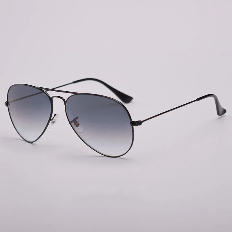 Top Quality Real Glass Lenses Men Women Sunglasses Brand Fashion Pilot Metal Frame Classic Style Outdoor UV400 Sun Glasses - Evallys.com