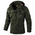 Fashion Men's Casual Windbreaker Jackets Hooded Jacket Man Waterproof Outdoor Soft Shell Winter Coat Clothing Warm Fleece Thick - Evallys.com