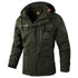 Fashion Men's Casual Windbreaker Jackets Hooded Jacket Man Waterproof Outdoor Soft Shell Winter Coat Clothing Warm Fleece Thick - Evallys.com
