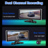 11.26 inch Car DVR 4K Dash Cam Dual Lens Wireless Carplay & Android Auto Video Recorder Monitor GPS Navigation 5G Wifi FM AUX - Evallys.com