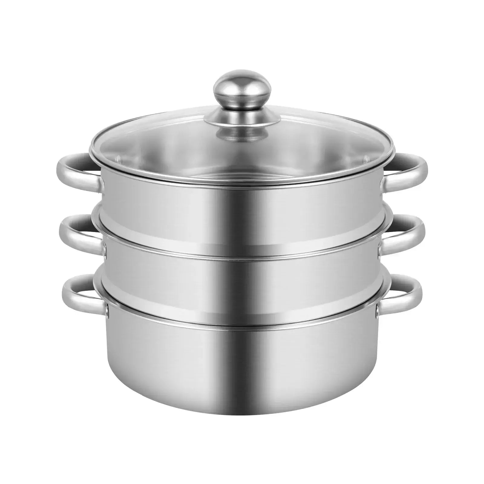 26CM 5 Tier Stainless Steel Steam Cooker Steamer Food Vegetable Pot Kitchen
