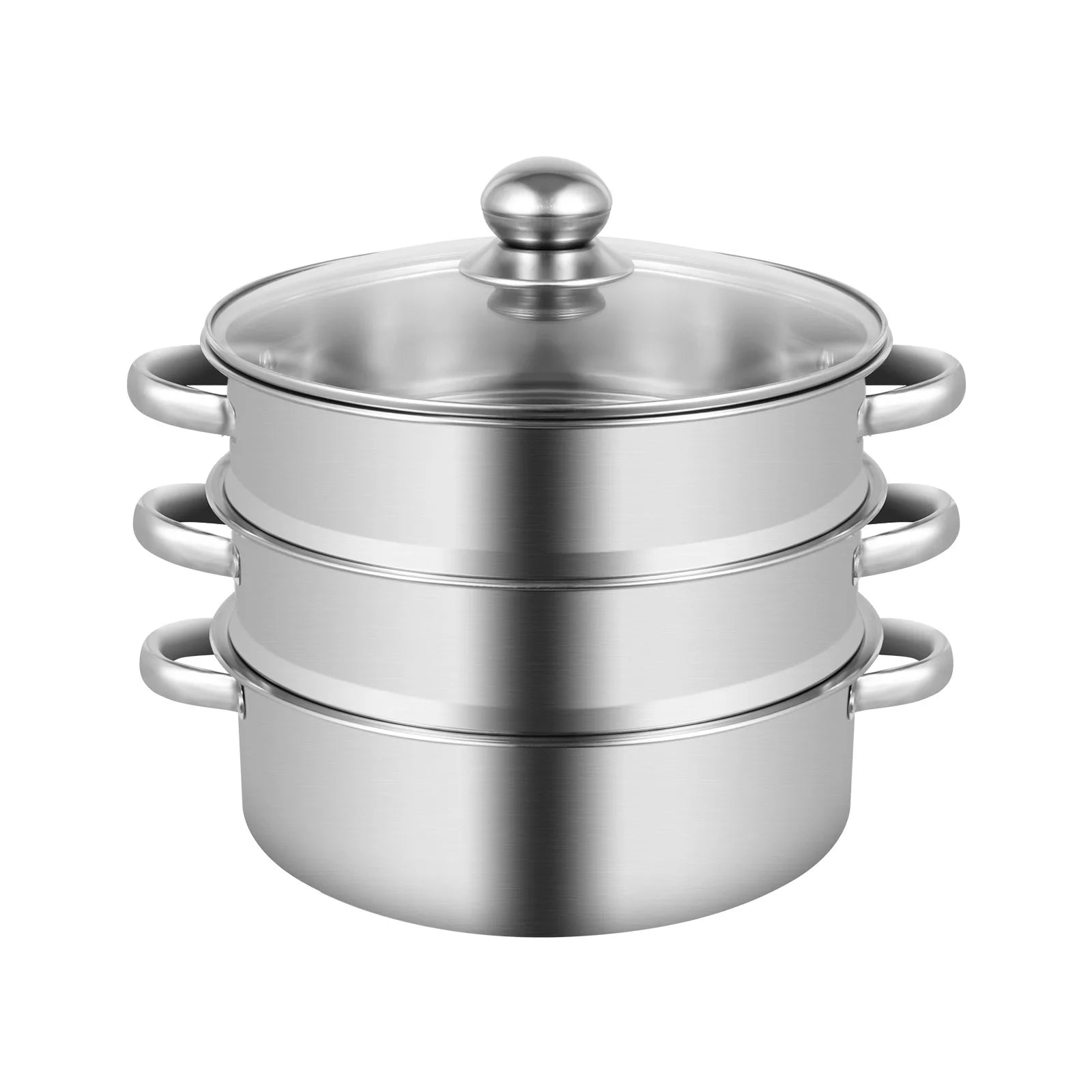 26CM 5 Tier Stainless Steel Steam Cooker Steamer Food Vegetable Pot Kitchen
