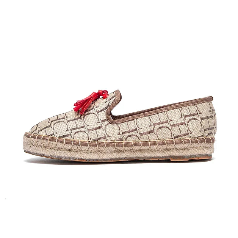 Women’s Vacation Flat Shoes – Comfortable Hemp Sole Non-Slip Walking Flats - Evallys.com