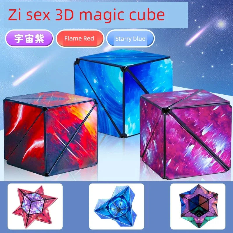 Variety Magnetic Cube Infinite Flip Deformation 3D Geometric Three-Dimensional Thinking Training Kids Educational Toy Boy - Evallys.com