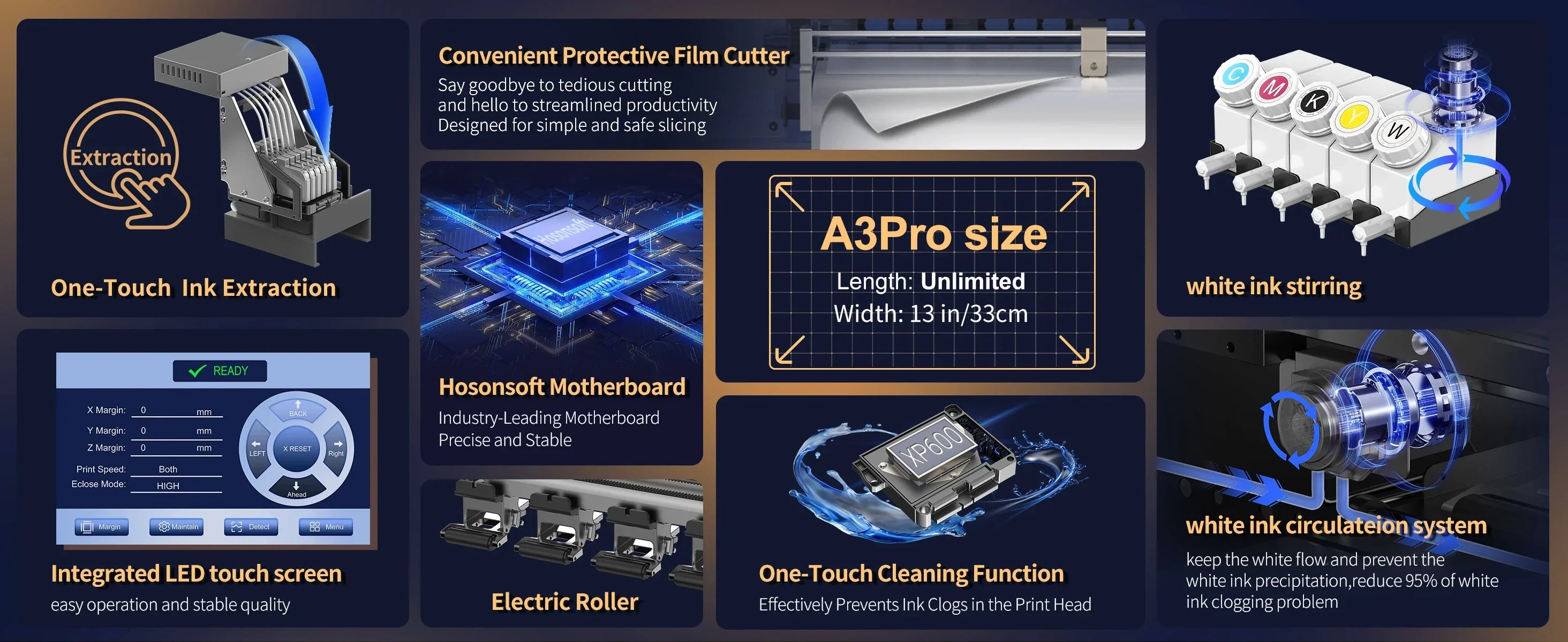 Colorsun DTF Printer Impressora A4/A3 Direct to Film T-Shirt Printing Machine Digital Inkjet DTF Printers For T-Shirt Hoodies - Evallys.com