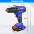 21V Cordless Power Drill,Handheld Screwdriver Drill Set with 25+1 Torque Setting,1.5AH Li-ion Battery&Fast Charger,2-Gear Drill - Evallys.com