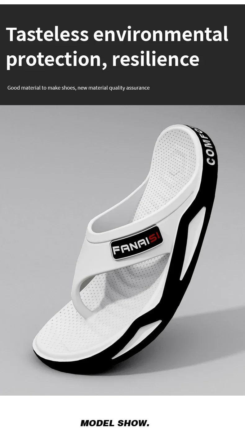 Men’s Summer Flip-Flops – Outdoor Sports Beach Sandals, Casual Home Slippers - Evallys.com
