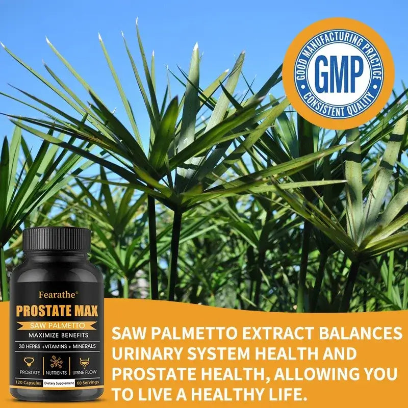 Saw Palmetto Prostate Supplement for Men – Urinary & Hair Health Support