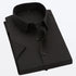 White Short-sleeved Shirt Men's Summer New Solid Color Ice Silk Thin Business Formal Casual Office No-iron Shirt Large Size 5XL - Evallys.com