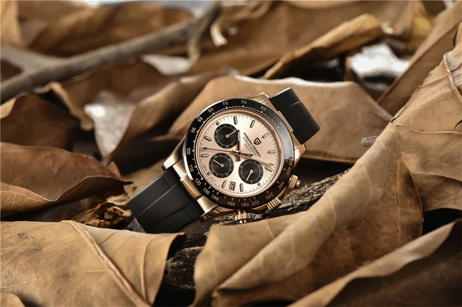 40mm New V2 PAGANI DESIGN Men's Quartz Watches Sapphire Retro Chronograph Stainless Steel Waterproof Watch Men Relogio Masculino - Evallys.com