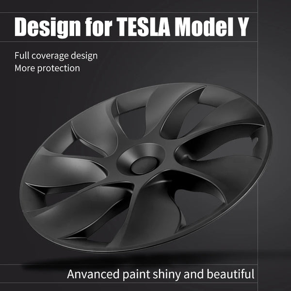 4PCS Wheel Cover For Tesla Model Y 2020-2024 19 Inch Right＆Left Hubcaps Cyclone Style Wheel Cover Replacement Accessories - Evallys.com # #