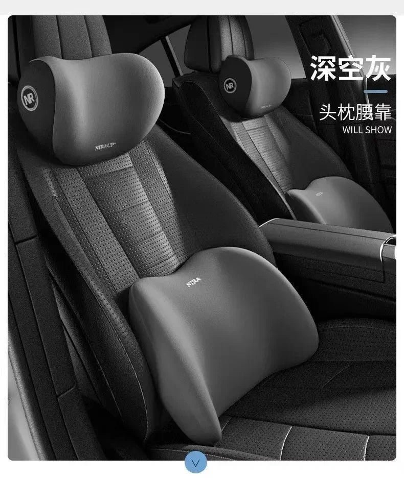 Car Headrest/Lumbar Support Car Neck Pillow Waist Cushion Driver Seat Backrest Car Cushion Driving Lumbar Support Waist Support - Evallys.com