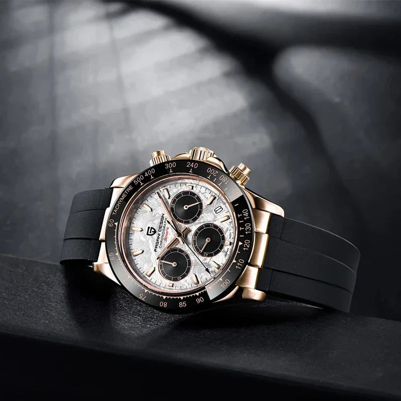 40mm New V2 PAGANI DESIGN Men's Quartz Watches Sapphire Retro Chronograph Stainless Steel Waterproof Watch Men Relogio Masculino - Evallys.com