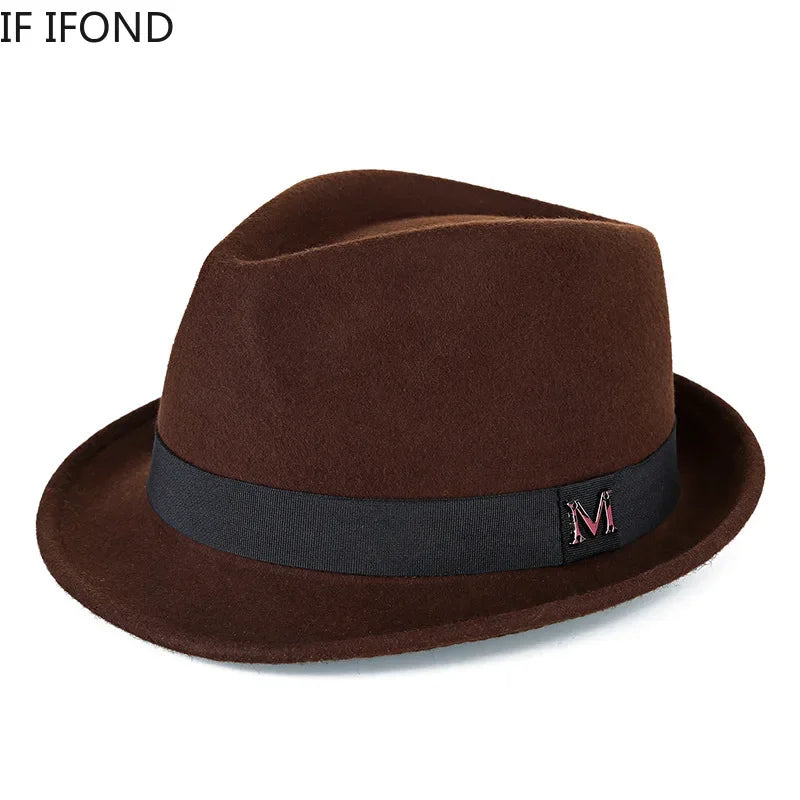 Men's Wool Fedora Hat – Winter Warm Felt Jazz Cap for Parties - Evallys.com
