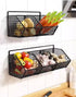 Kitchen Storage Shelf Wall Mounted Bathroom Organizer Basket No Drill Adhesive Mount Rack for Vegetable Fruit Drain Baskets