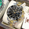 OLEVS Men's Watches Top Brand Luxury Watch for Men Original Waterproof Stainless Steel Chronograph Moon Phase Date Rota Dial - Evallys.com