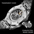 FEICE Automatic Mechanical Luxury Watch Men Stainless Steel Watches Luminous Waterproof Watch for Men Skeleton FM019 - Evallys.com
