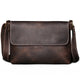 Crazy Horse Leather Men’s Shoulder Bag – Genuine Cowhide Crossbody Satchel - Evallys.com