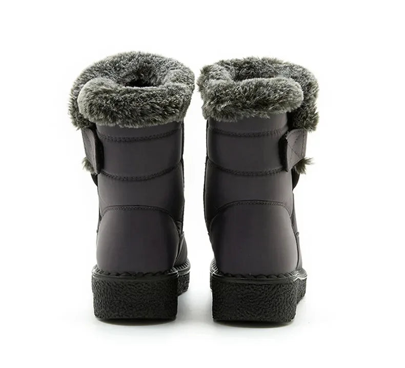 Women's Boots 2024 Trend Winter Shoes For Woman Winter Boots Ankle Low Heels Botas Mujer Waterproof Snow Boots With Fur Shoes - Evallys.com