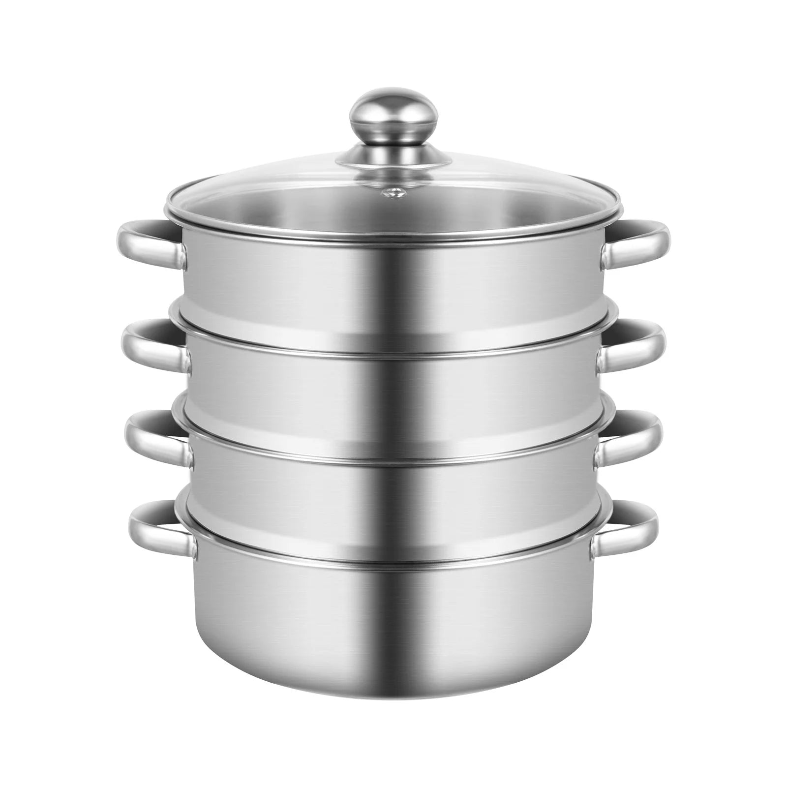 26CM 5 Tier Stainless Steel Steam Cooker Steamer Food Vegetable Pot Kitchen