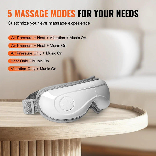 & Remote Eye Massager with Heat Eye Care Device 5 Modes Bluetooth Music - Evallys.com # #