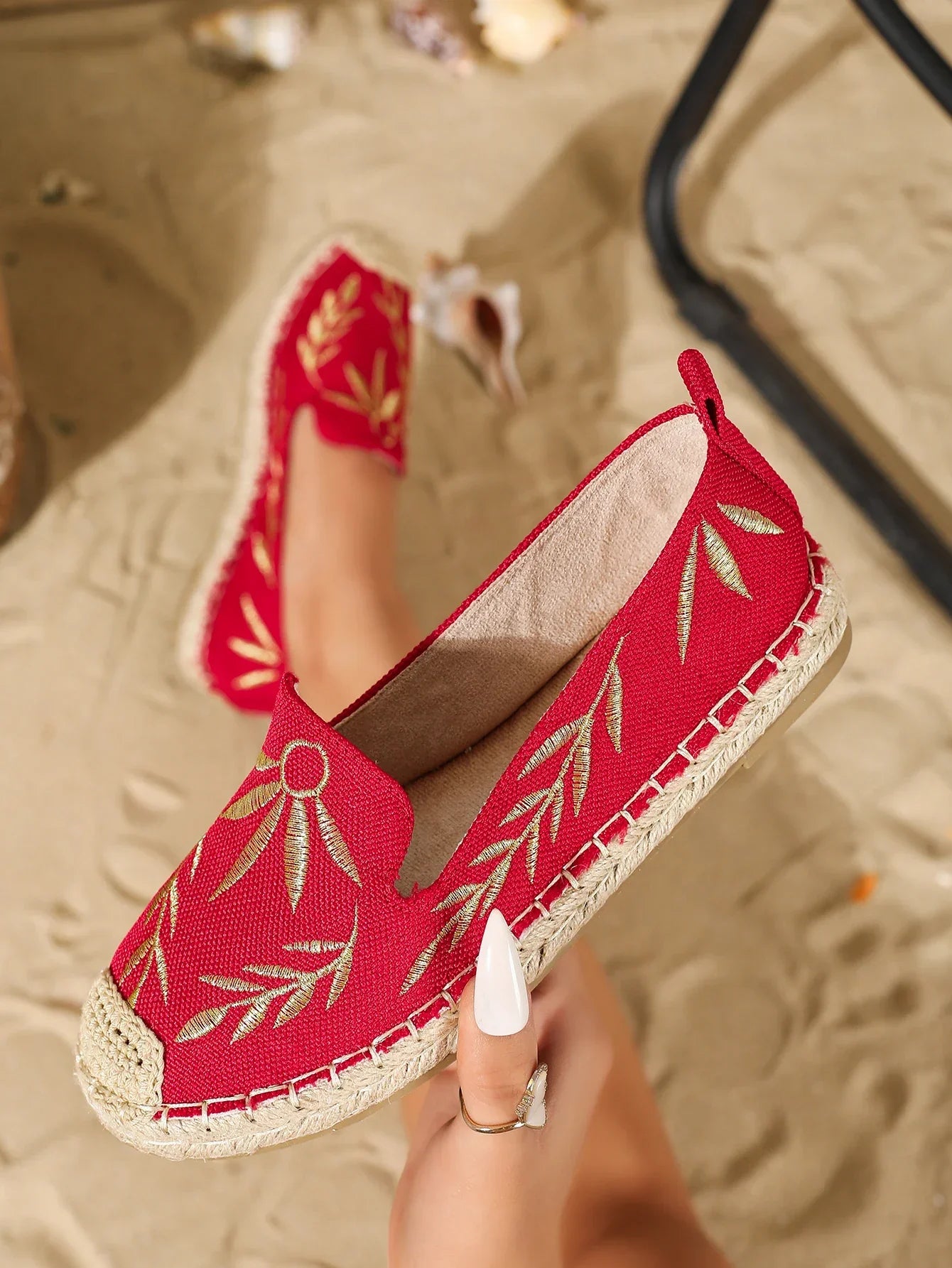 Women’s Classic Round-Toe Flats – Slip-On Leather Espadrille Loafers - Evallys.com