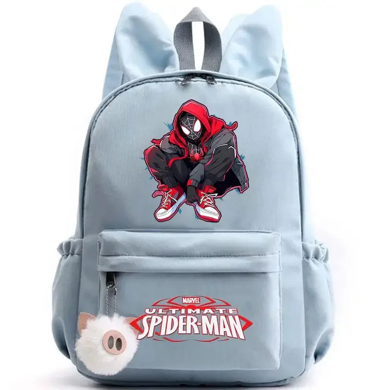 Spider Man Backpack for Girls Boys Teenager Children Rucksack Casual School Bags Travel Rabbit Ears Backpacks Mochila Travel Bag - Evallys.com