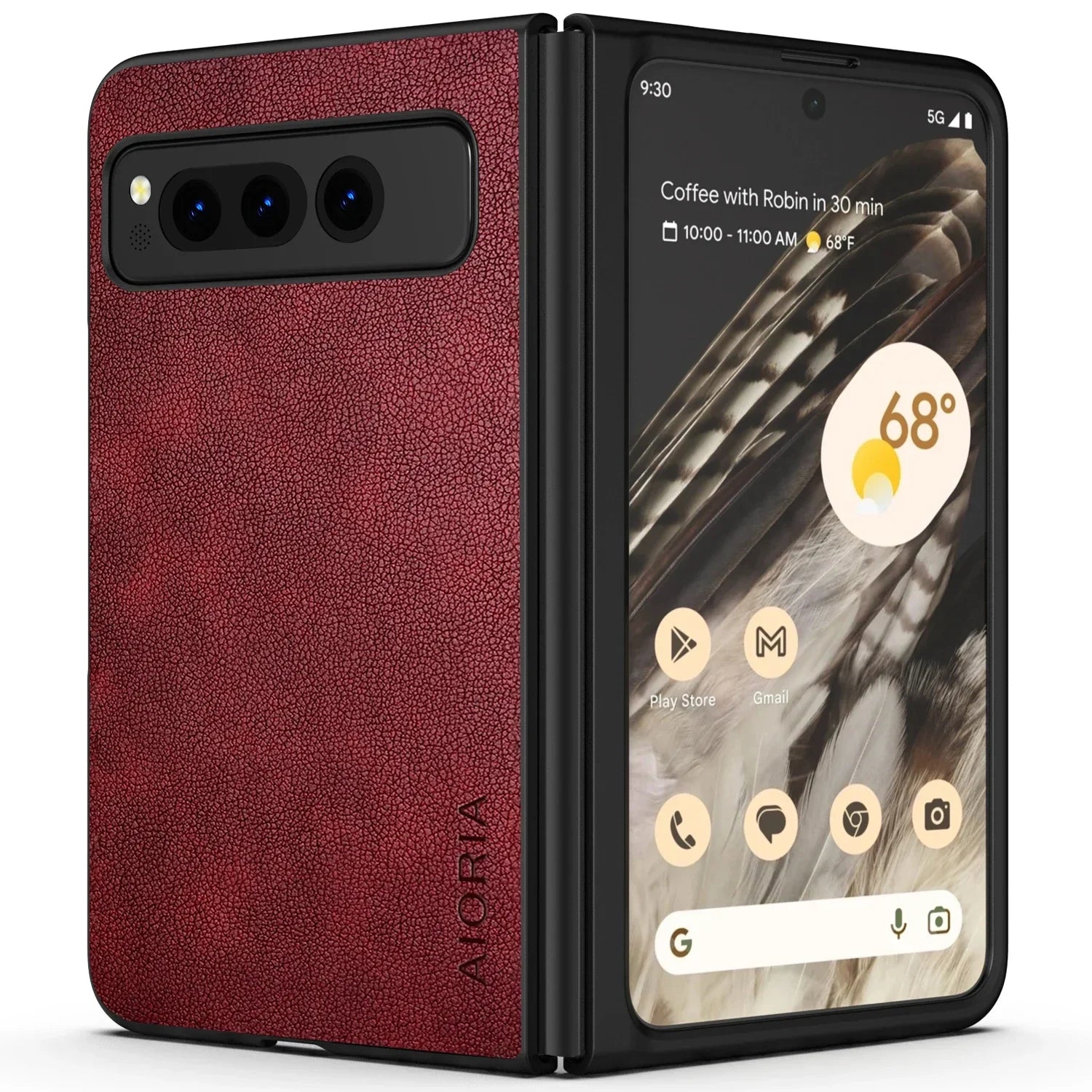 PU Leather Case for Google Pixel Fold 5G simply Business style Hard PC with PU 2in1 material - Evallys.com