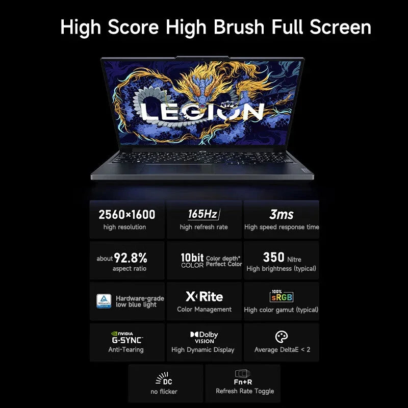 Lenovo Gaming laptop LEGION Y7000P 2024 notebook 16“ 2.5K 165HZ Screen i7-14650HX/14700HX 16G/32G RTX4060/RTX4070 computer PC - Evallys.com