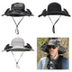 Solar Fan Sun Hat – Wide Brim Outdoor UV Protection Fishing Hat - Evallys.com