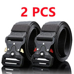 2pcs Versatile Men's Tactical Belts - Durable, Adjustable Design - for Outdoor Hunting & Sports Enthusiasts - Evallys.com