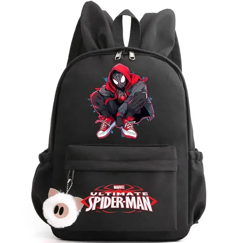 Spider Man Backpack for Girls Boys Teenager Children Rucksack Casual School Bags Travel Rabbit Ears Backpacks Mochila Travel Bag - Evallys.com