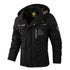 Fashion Men's Casual Windbreaker Jackets Hooded Jacket Man Waterproof Outdoor Soft Shell Winter Coat Clothing Warm Fleece Thick - Evallys.com