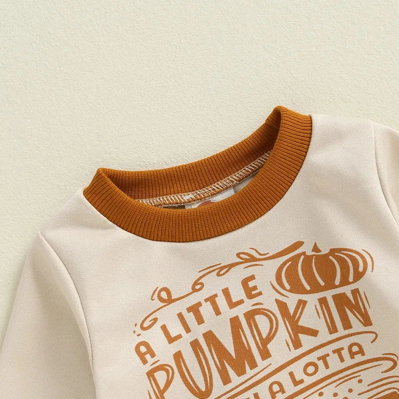 Adorable Infant Halloween Costume with Cute Pumpkin Print and Cozy Striped Leggings for Toddler Autumn Apparel - Evallys.com