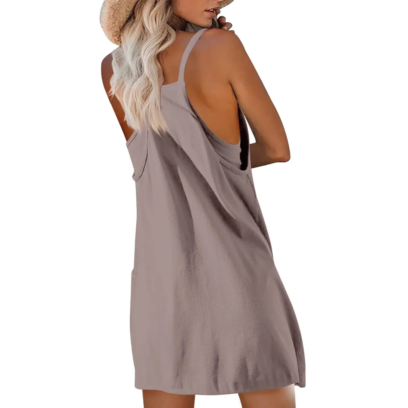 Women’s Sport Mini Dress – Sleeveless Summer Casual Tennis Dress - Evallys.com