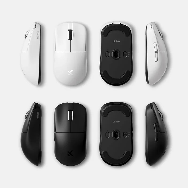 Official MCHOSE L7 Ultra Wireless Gaming Mouse PAW3950 E-Sport Sensor Realtek Flagship Master TOPSPEED 8K Polling Rate 39g Mice - Evallys.com