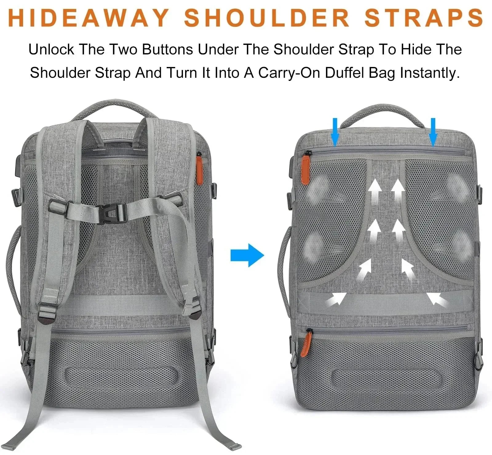 40L Expandable Laptop Backpack – Waterproof Travel & Business Bag - Evallys.com