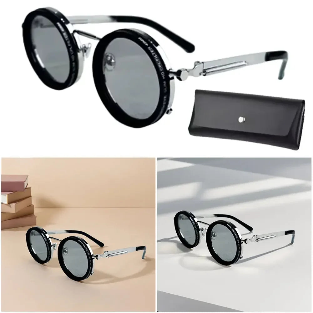 Fishing Rounded Polarized Glasses with ND Filter Lenses Polarized Sunglasses Fishing Filter Glasses for Men Driving Fishing - Evallys.com