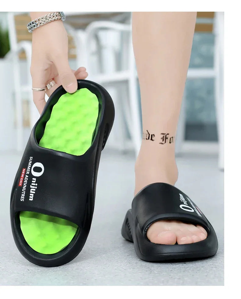 2024 Men’s Massage Slippers – Comfortable EVA Slides for Indoor & Outdoor - Evallys.com