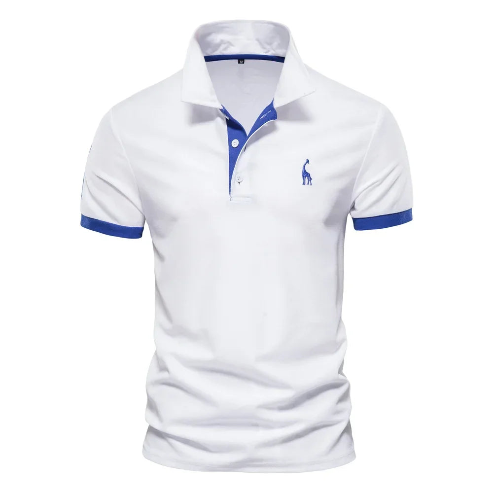 AIOPESON Embroidery 35% Cotton Polo Shirts for Men Casual Solid Color Slim Fit Mens Polos New Summer Fashion Brand Men Clothing - Evallys.com