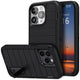 For iPhone 13/iPhone 13 Pro/iPhone 13 Pro Max 5G 3-Layers Heavy Duty Protective Kickstand Phone Cover Black Case - Evallys.com