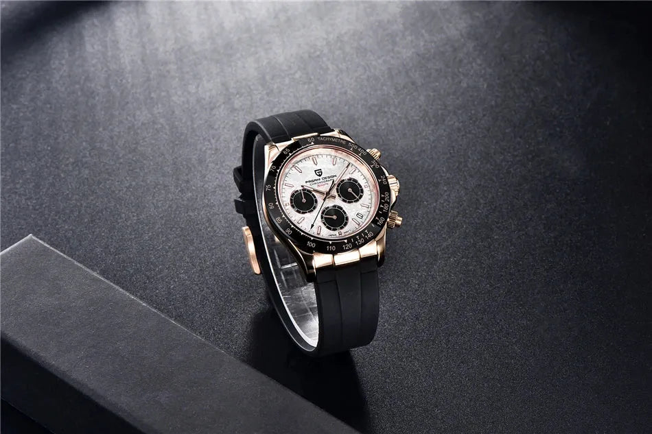 40mm New V2 PAGANI DESIGN Men's Quartz Watches Sapphire Retro Chronograph Stainless Steel Waterproof Watch Men Relogio Masculino - Evallys.com