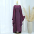 Eid Ramadan Batwing Butterfly Satin Abaya Dubai Luxury Muslim Kaftan Maxi Dress Women Kebaya Robe Caftan Marocain Femme Vestidos - Evallys.com