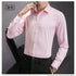 New Plus Size Men Solid Color Business Shirt Fashion Classic Basic Casual Slim White Long Sleeve Shirt Brand Clothes - Evallys.com