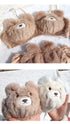 Japanese Girls Winter Soft Ropa Interior Cute Lingerie for Women Cartoon Bear Students Plush Sexy Bras Wireless Thin Bra Set - Evallys.com