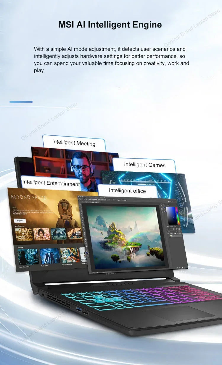 2024 MSI Katana A15 AI Laptop 15.6 Inch 2.5K QHD 165Hz IPS Screen Notebook AMD Ryzen R7-8845HS 32GB 1TB RTX4060 Gaming Computer - Evallys.com