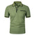 New Men's Short Sleeve Polo Shirts Solid Color Casual T-shirt Summer Trendy Breathable Loose Basic Splice Top Pockets Men Shirts - Evallys.com