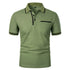 New Men's Short Sleeve Polo Shirts Solid Color Casual T-shirt Summer Trendy Breathable Loose Basic Splice Top Pockets Men Shirts - Evallys.com